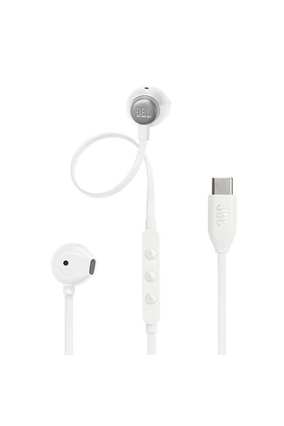 JBL Tune 305C White Type-C Wired Headphones Set