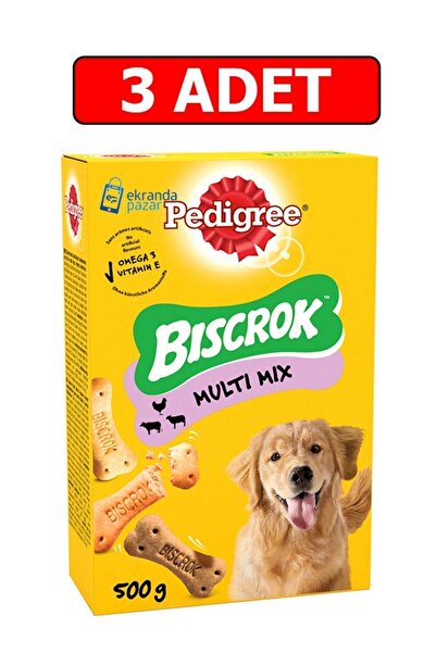 Pedigree Biscrok Multi Mix 3 Adet 500gr Köpek Ödül Bisküvi Köpek Ödül Maması