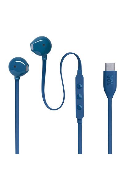 JBL Tune 305C Blue Type-C Wired Headphones Set