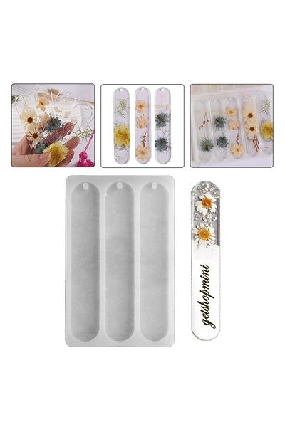Getshopmini Mold pentru semne de carte din silicon cu model oval din 3 piese - EM307