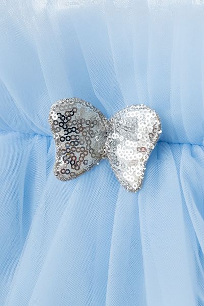 Harry&Millie 6 Month Baby Girl Dress with Sequin Tulle and Angel Wings - Wedding Evening Dress