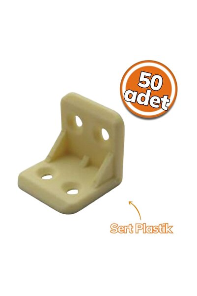 Ayder Plastik L Köşe Bağlantı Krem 50'li Set