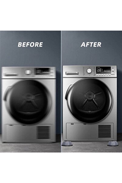 Carat Home Beyaz Eşya Altlığı Ayağı 8 Adet Çamaşır Bulaşık Makinası Buzdolabı Yükseltici Titreşim Önleyici