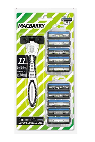 MACBARRY 3 شفرات و11 شفرات حلاقة احتياطية