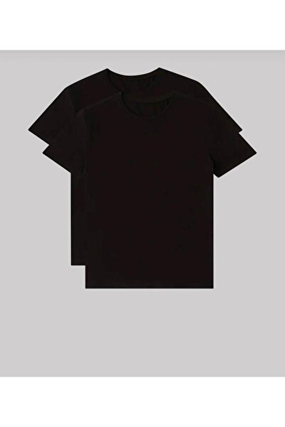 NO 601 Set tricouri unisex oversize din 2 piese negru-negru - model simplu si...