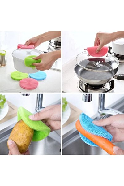 Sihirlicin Set de 2 bureți din silicon pentru curățarea bucătăriei, multifunc...