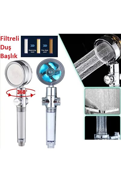 TİNEKE Filtreli Yüksek Basınçlı Pervaneli Duş Başlığı masajlı su tasarruflu d...