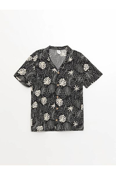 LC Waikiki Baby Resort Collared Short Sleeve Printed Baby Boy Shirt and Shorts Set of 2