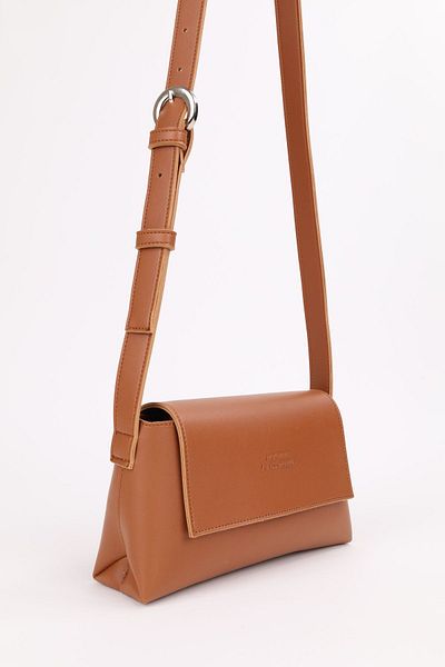 NOTHING Tan Mini Baguette - Cross Adjustable Belt and Strap Hand Arm and Shoulder Bag
