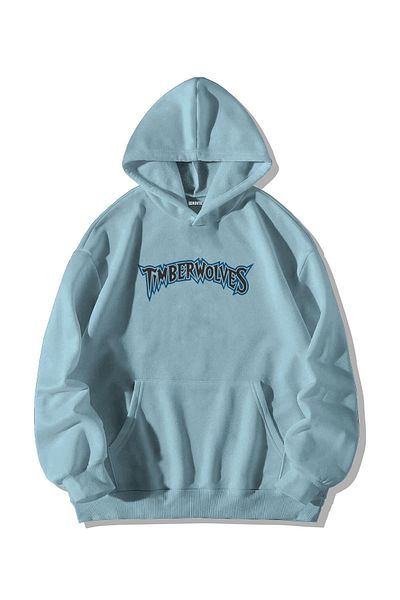 Stadium Φούτερ με κουκούλα Unisex Baby Blue Oversize με κουκούλα Timberwolves με στάμπα