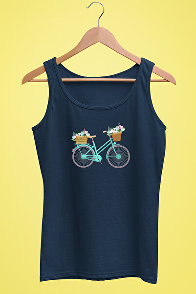 Raf Coll Tricou tricotat cu bretele pentru femei Design biciclete imprimat di...