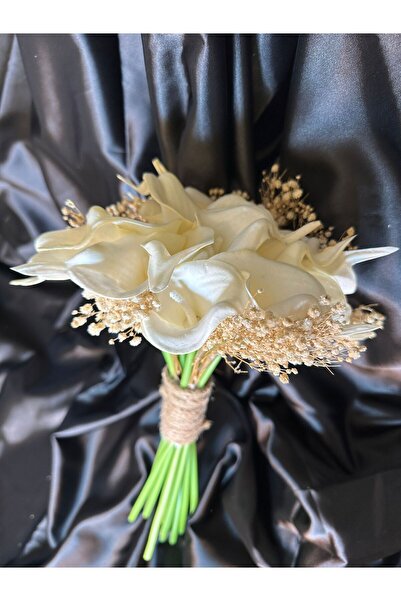 Abiye's Beyaz Gelin el çiçeği,düğün nikah incili el buketi damat çiçeği LALE,...