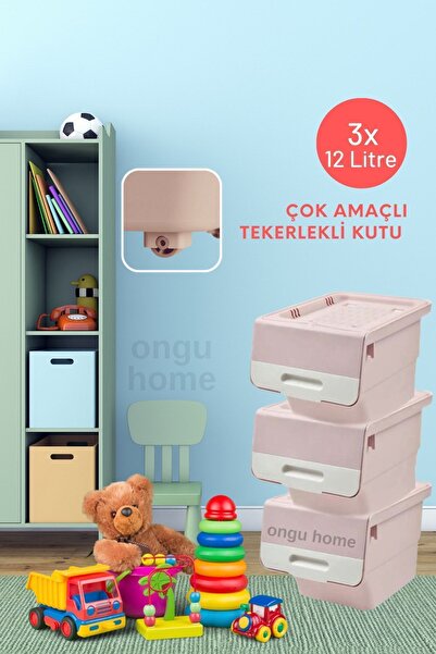 ongu home Organizer Çok Amaçlı Kutu Tekerlekli Patateslik Soğanlık Kutusu Pem...