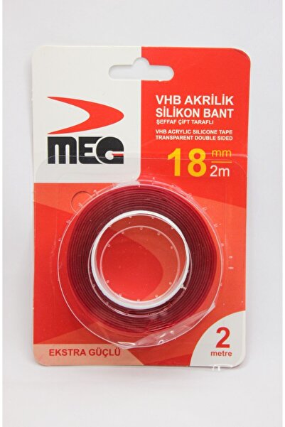 Genel Markalar Çift Taraflı Bant- Akrilik Silikon Bant- Şeffaf Bant-2mt
