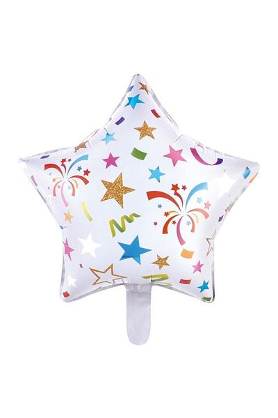 Onay Store 18 Inch (45 cm) Star Foil Balloon - Birthday Party Set Supplies with Fireworks