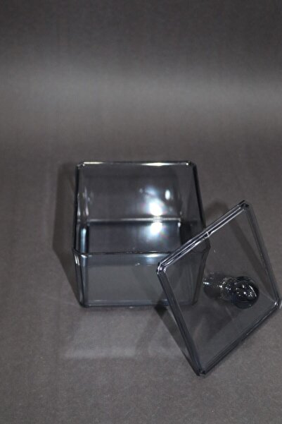 Onay Store Şeffaf Kare Pamukluk Ve Kulak Çubuğu Kutusu