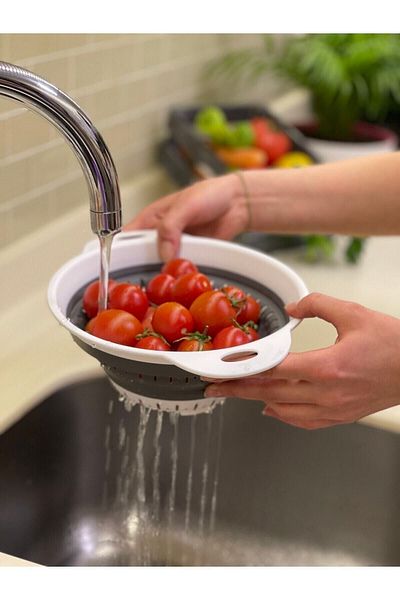 Onay Store Folding Accordion Round and Oval 2-Piece Strainer