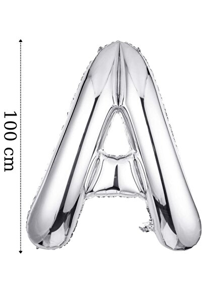 Onay Store Folyo Balon A Harfi Helyum Balon 100 Cm Gümüş Renk - A Harf Balon ...