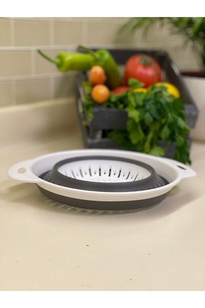 Onay Store Folding Strainer Foldable Accordion Strainer Round