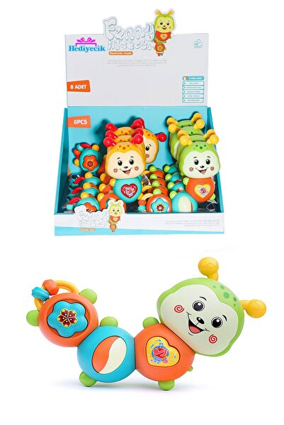 hediyecik Tırtıl Figürlü Müzikli Oyuncak Bebek Piyanosu Çıngıraklı