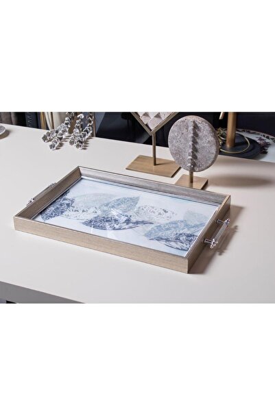 PINALE ART Lüx Nişan Yüzük Çeyizlik Çay Kahve Tepsi