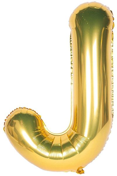 Onay Store Foil Balloon Letter J Helium Balloon 36 Cm Gold Color - Letter J Balloon - Letter Foil Balloon - Letter J Balloon