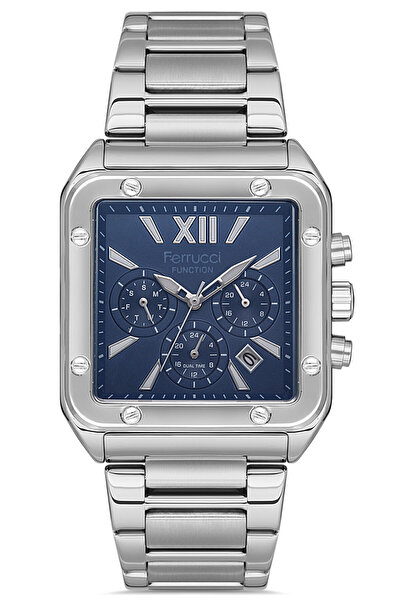 Ferrucci Erkek Çelik Kasa Kol Saati Çelik Kordon Su Geçirmez İç Fonksiyonlar ...