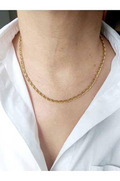 DEVİ fashion قلادة من الفولاذ بسلسلة 45 سم