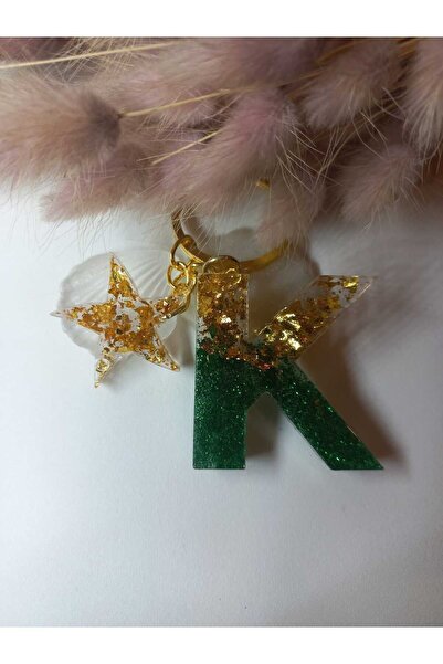 demirbasavm سلسلة مفاتيح إيبوكسي K مصنوعة يدويًا