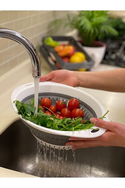 Onay Store Accordion Strainer - Folding and Oval Design, Ak-696