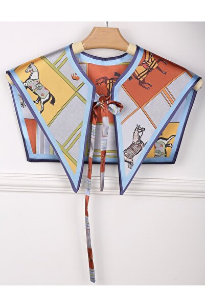 ElevaGlam Şal de umăr cu model de cai albastri