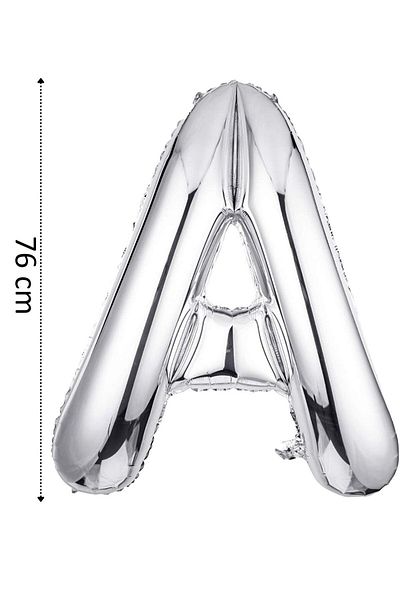 Onay Store Foil Balloon Letter A Helium Balloon 76 Cm Silver Color - Letter A Balloon - Letter Foil Balloon - Letter A Balloon
