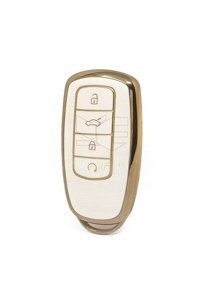 GMA KEYS Chery Tiggo 8 Pro - Omoda 5 Tiggo 7 Avantgarde Nano, White Gold Key Case
