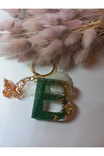 demirbasavm سلسلة مفاتيح إيبوكسي بي مصنوعة يدويًا