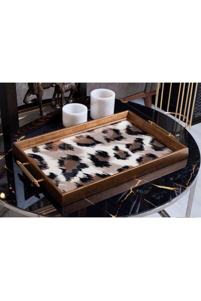 PINALE ART Lüx Nişan Yüzük Çeyizlik Çay Kahve Tepsi