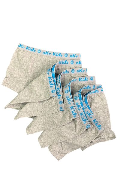 MOSTESS Akpınar Kids Gray Boxer Lycra Cotton 5 Pack