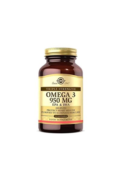 Solgar Omega 3 950 Mg 50 Yumuşak Jelatinli Balık Yağı Kapsülü
