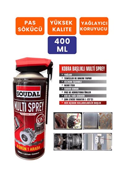 Soudal Yağlayıcı ve Pas Sökücü Multi Sprey Soudal 400ml.