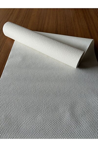 BAŞYAPI DİZAYN Kırık Beyaz Boyanabilir Geometrik Desenli Ithal Duvar Kağıdı (5m²)