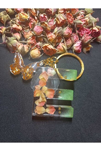 demirbasavm سلسلة مفاتيح إيبوكسي E مصنوعة يدويًا