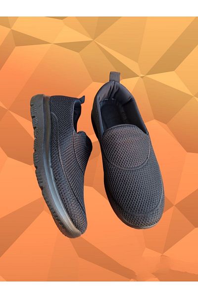 ALAABO unisex μαύρα slip-on ελαφριά σόλα με πλέγμα καλοκαιρινά αθλητικά παπούτσια