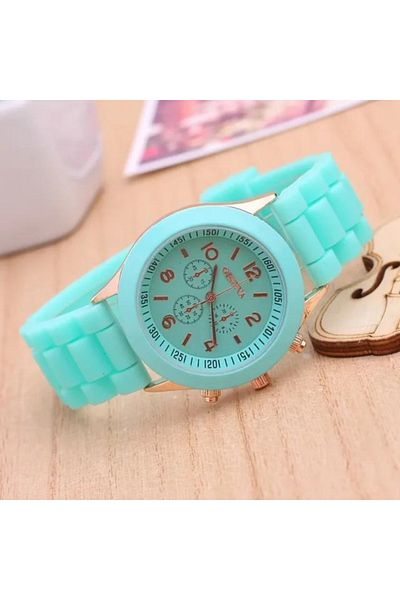 Geneva Women's Turquoise Stylish Fashion Quartz Wristwatch