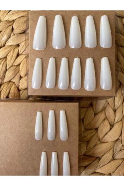 SYBELLE KOZMETİK 100 Adet Naturel Balerin Takma Tırnak