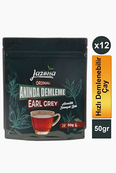 Lazona Anında Demleme Siyah Çay Earl Grey 25'li Tek Dem X 12'li Paket ( Berga...