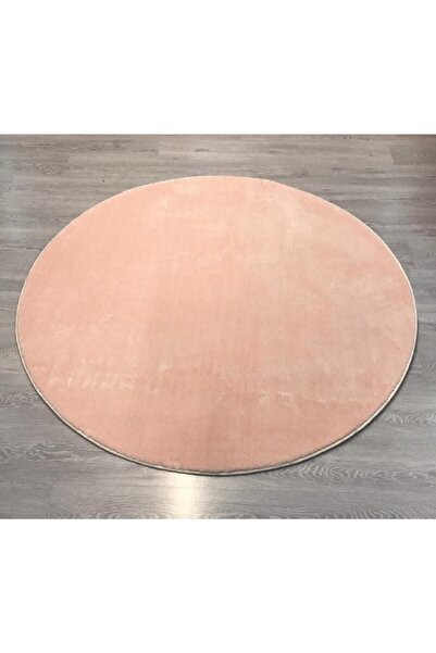 Royal Pembe Kaymaz Taban (non-slıp Base) Yuvarlak Post Halı