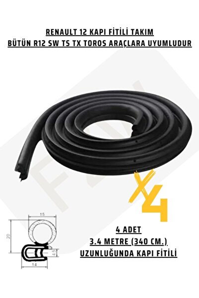 FZW RENAULT R12 KAPI FİTİLİ TAKIMI (4 ADET)