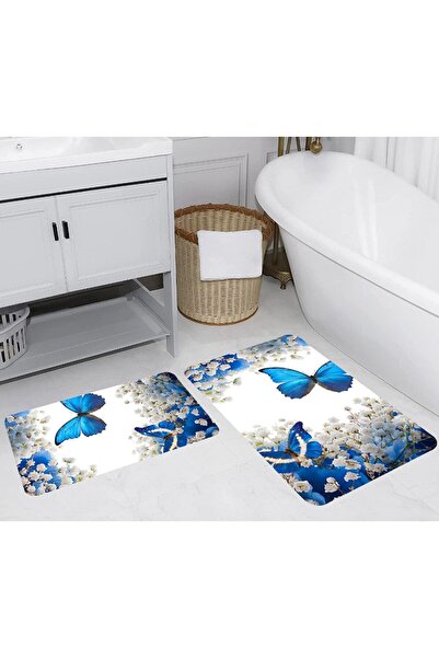 ROVİGO HOME Digital Printed 2-Piece Bathroom Mat Set Rvg5275