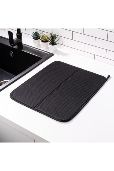 HOMELKA Silikon Abtropfmatte für Geschirr-Arbeitsplatte & Spülbeckenschutz-45x36cm