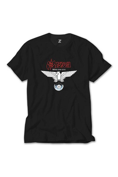 Z zepplin Saxon Wheels of Steel - Μαύρο T-Shirt