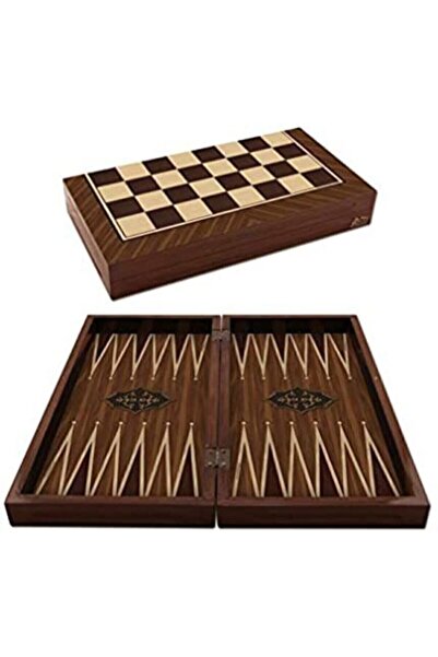 Star Oyun Antique Walnut Backgammon Set